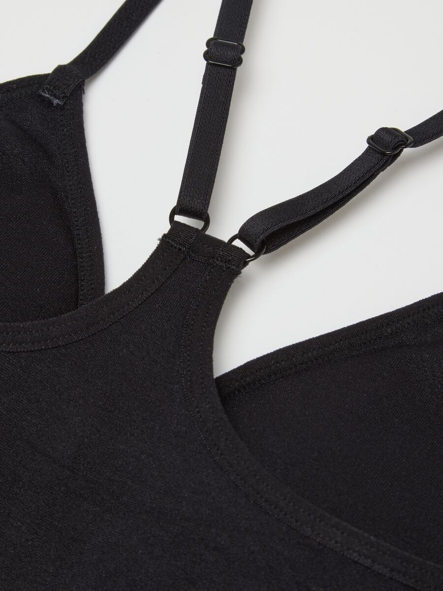 Black bralette bra with removable padding_5