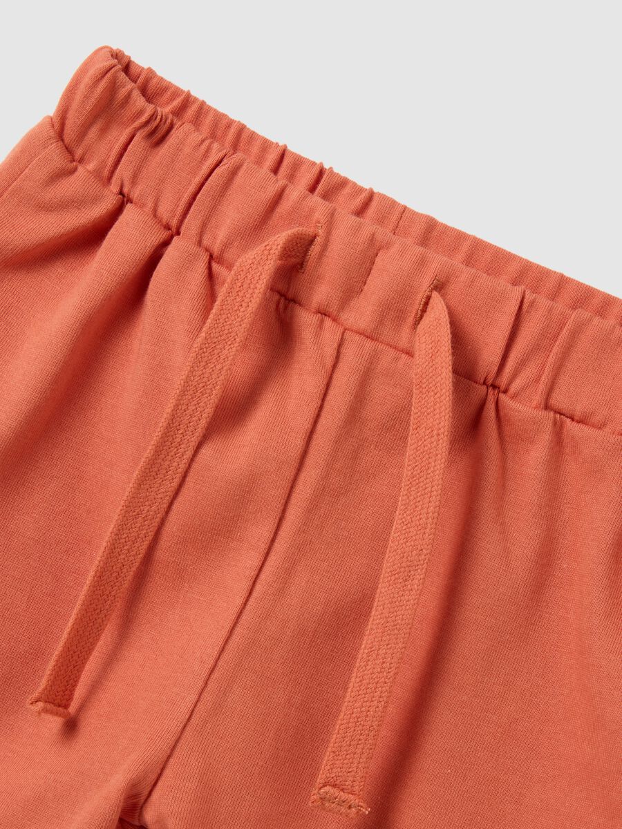 Children's Set in Pure White and Orange Cotton_2