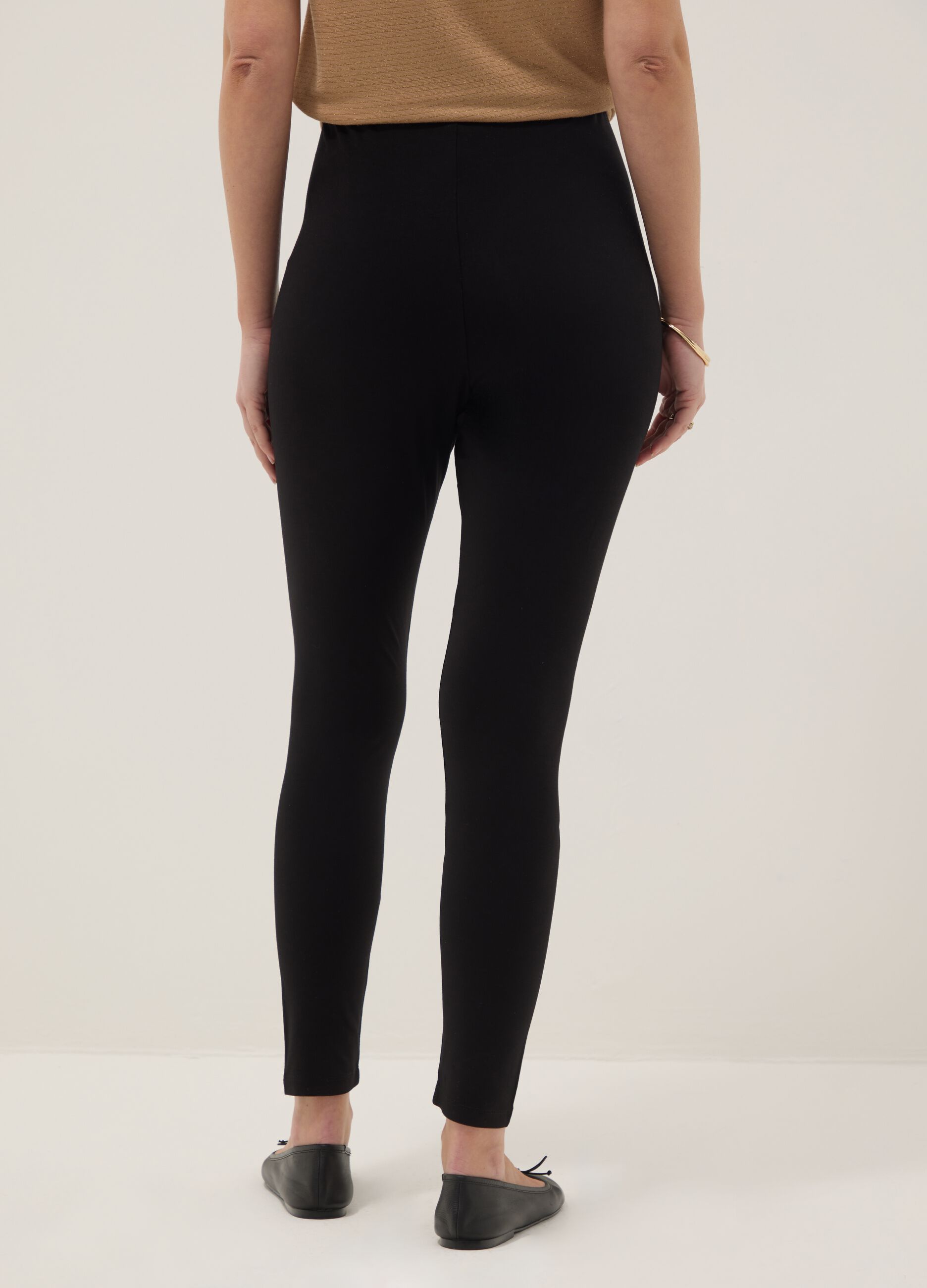 Black Skinny Fit Maternity Leggings in Stretch Viscose