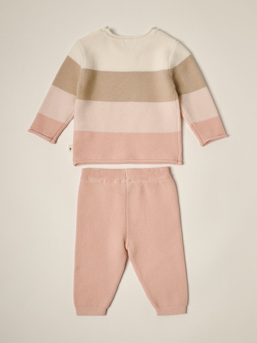 IANA newborn girl knit set in 100% cotton_1