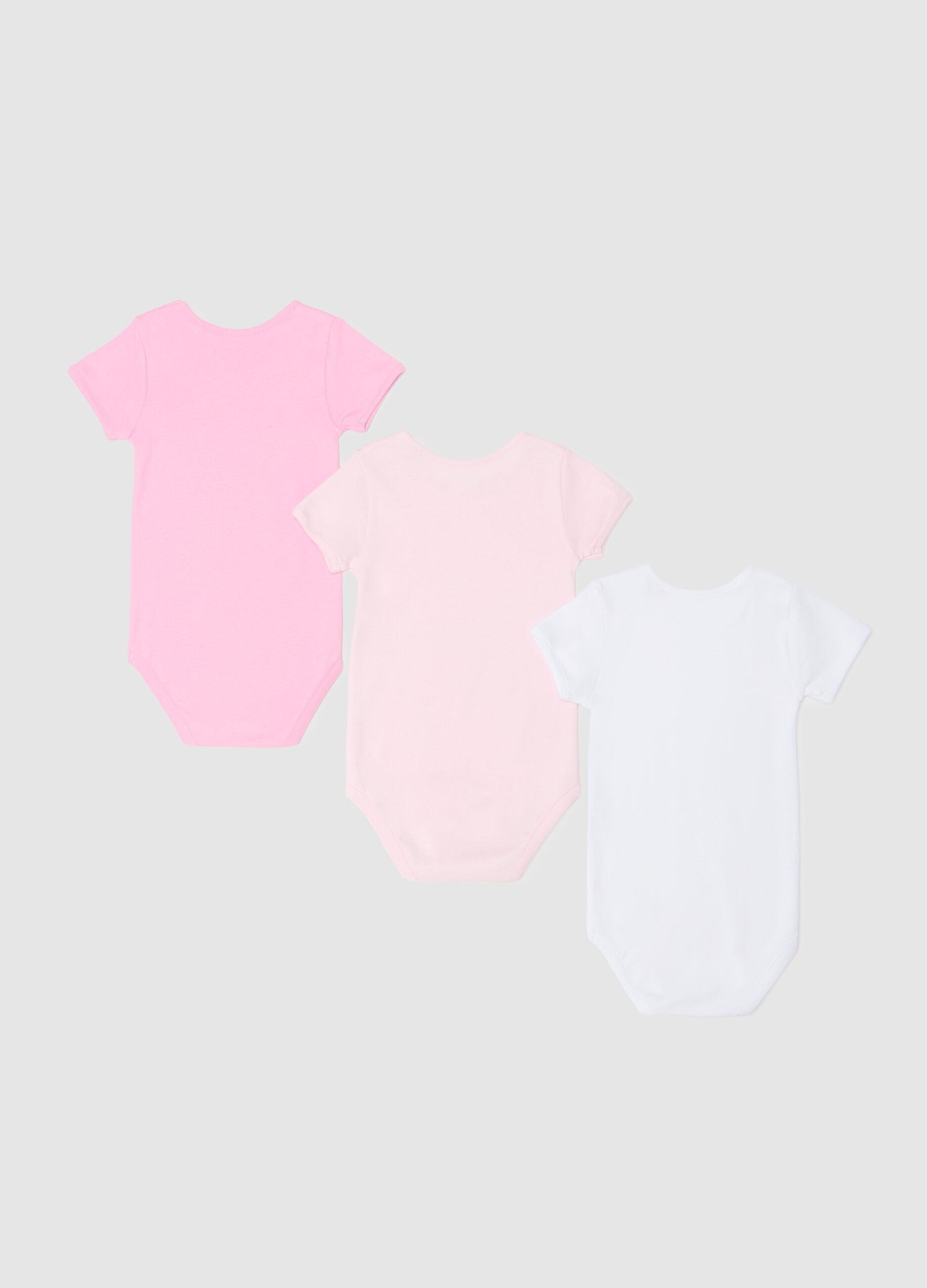 Tripack body a maniche corte in cotone bio 