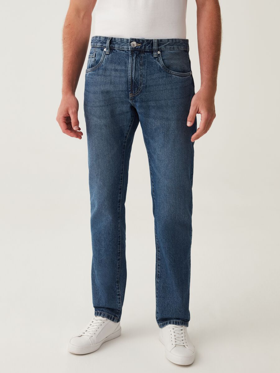 Jeans regular fit acid wash_1