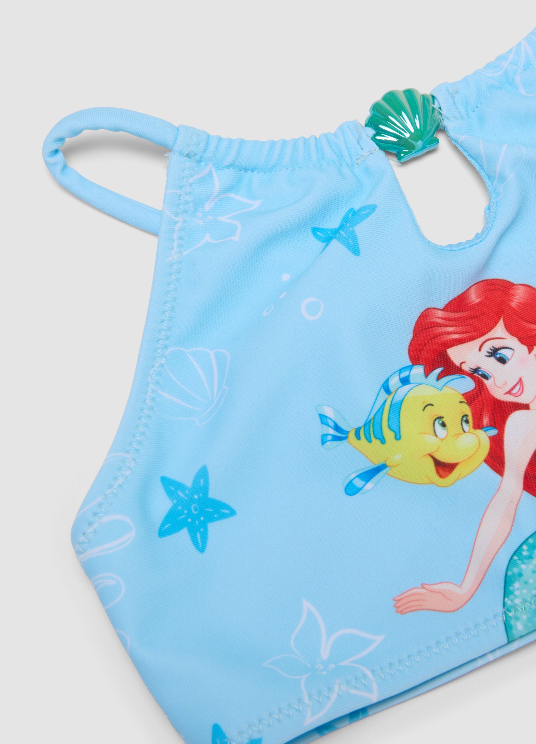 Blue stretch-fabric bikini