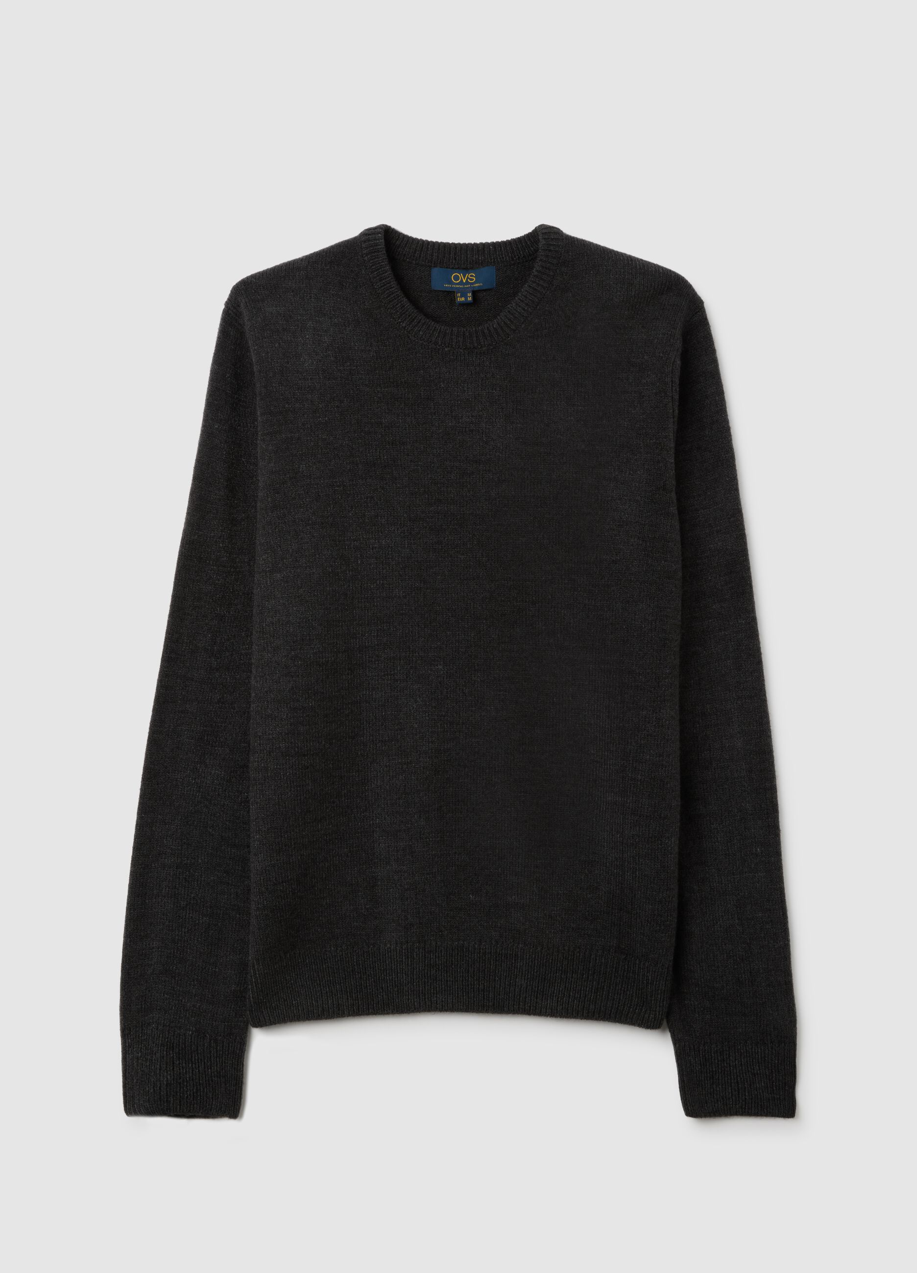 Grey Crew-Neck Sweater Regular Fit