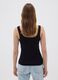 Women's black stretch cotton top_2