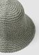 Green bucket hat in pure paper fabric_1