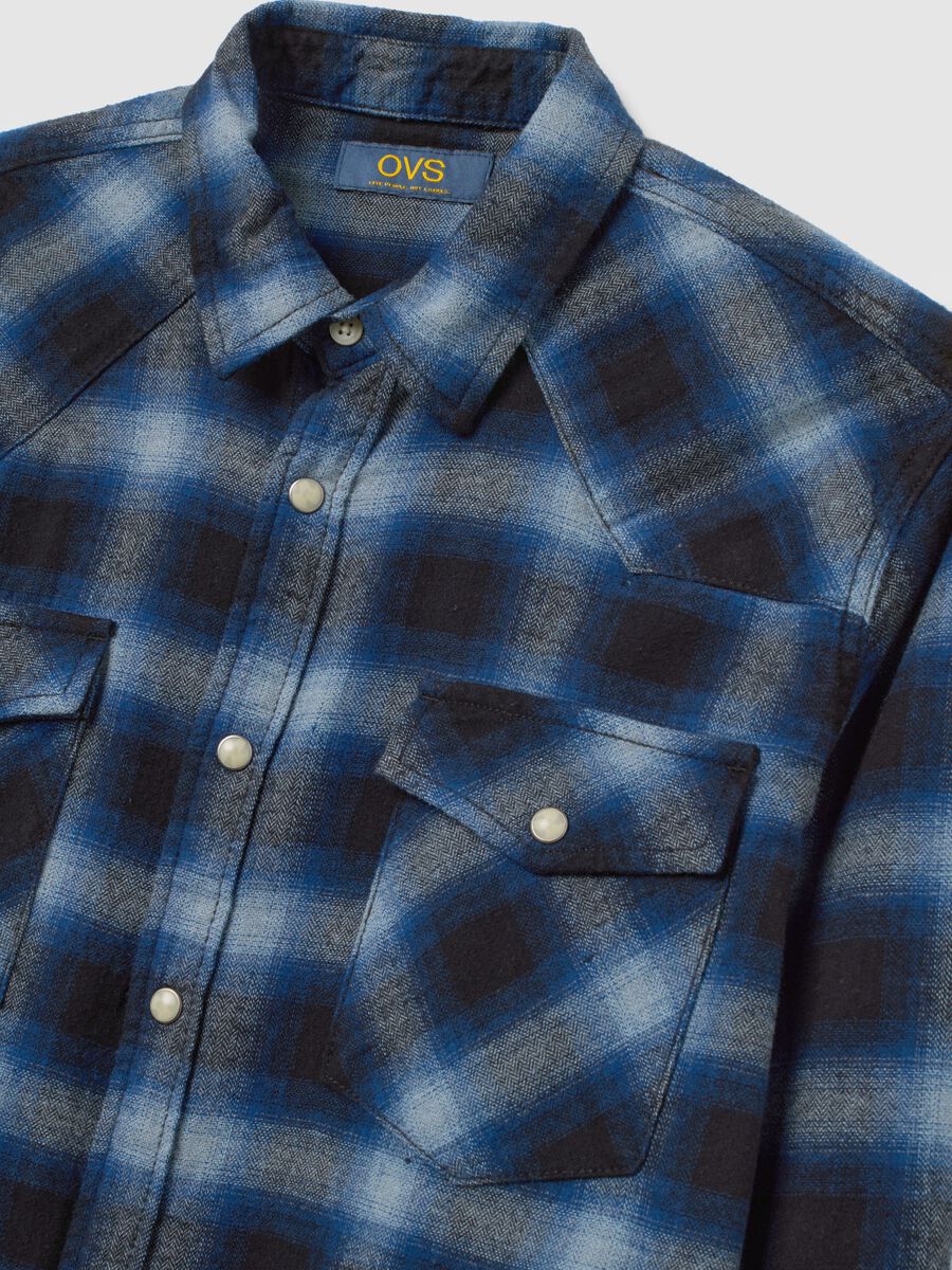 Multicolour pure cotton check shirt regular fit_5