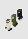 Multicolour cotton blend baby long socks tripack_0