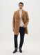 Elegant brown regular fit coat with buttons_0