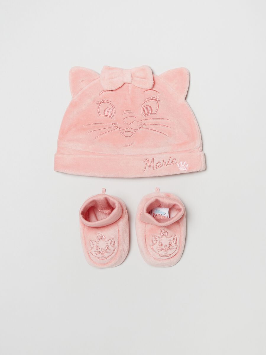 Set berretto e scarpine con ricamo Minu_0