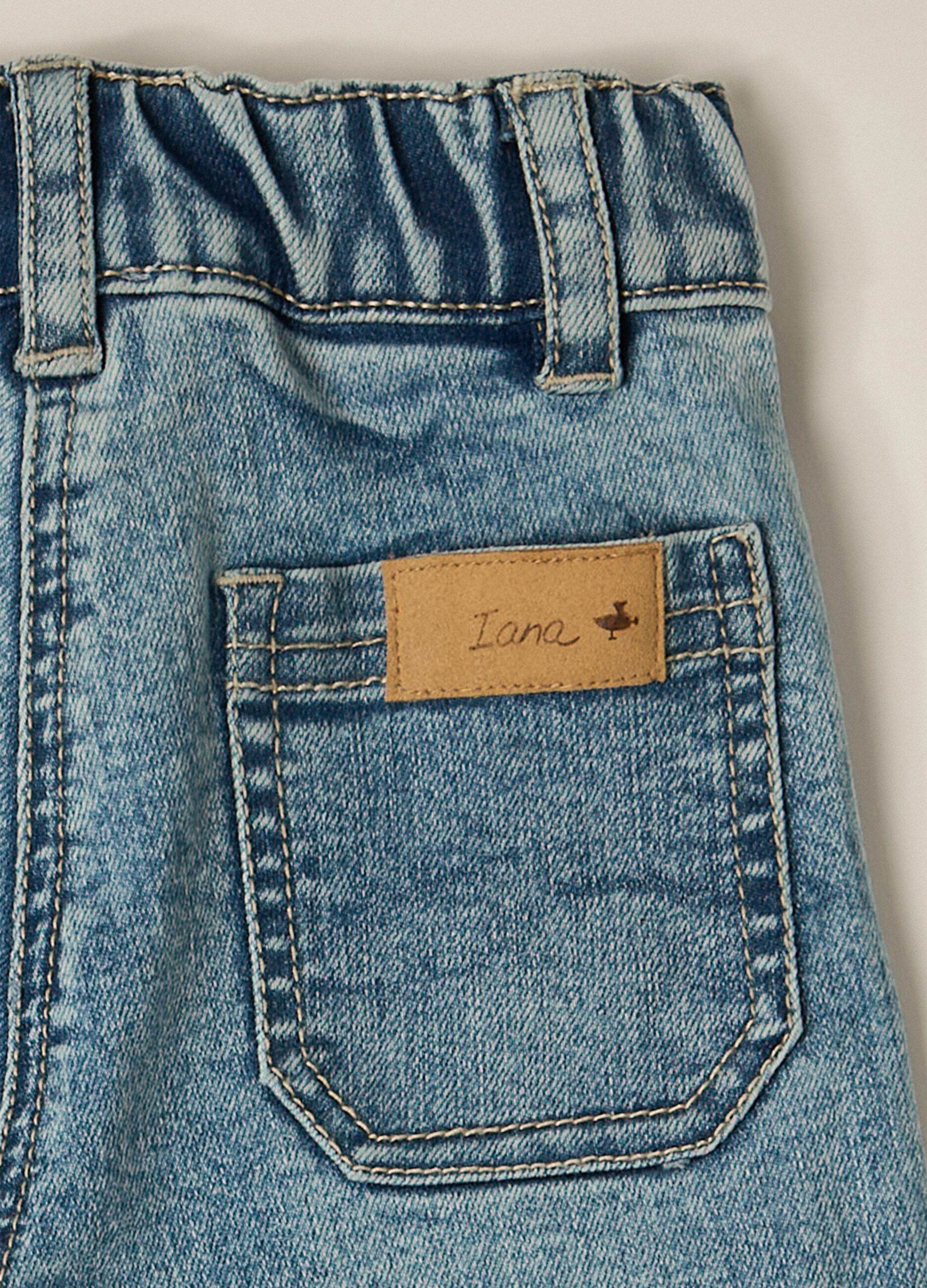 Pantaloni in denim di misto cotone IANA neonata