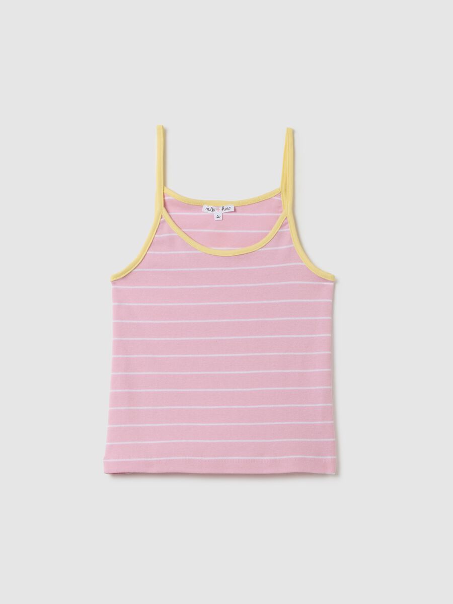 Women's multicolour pure cotton tank top regular fit_4