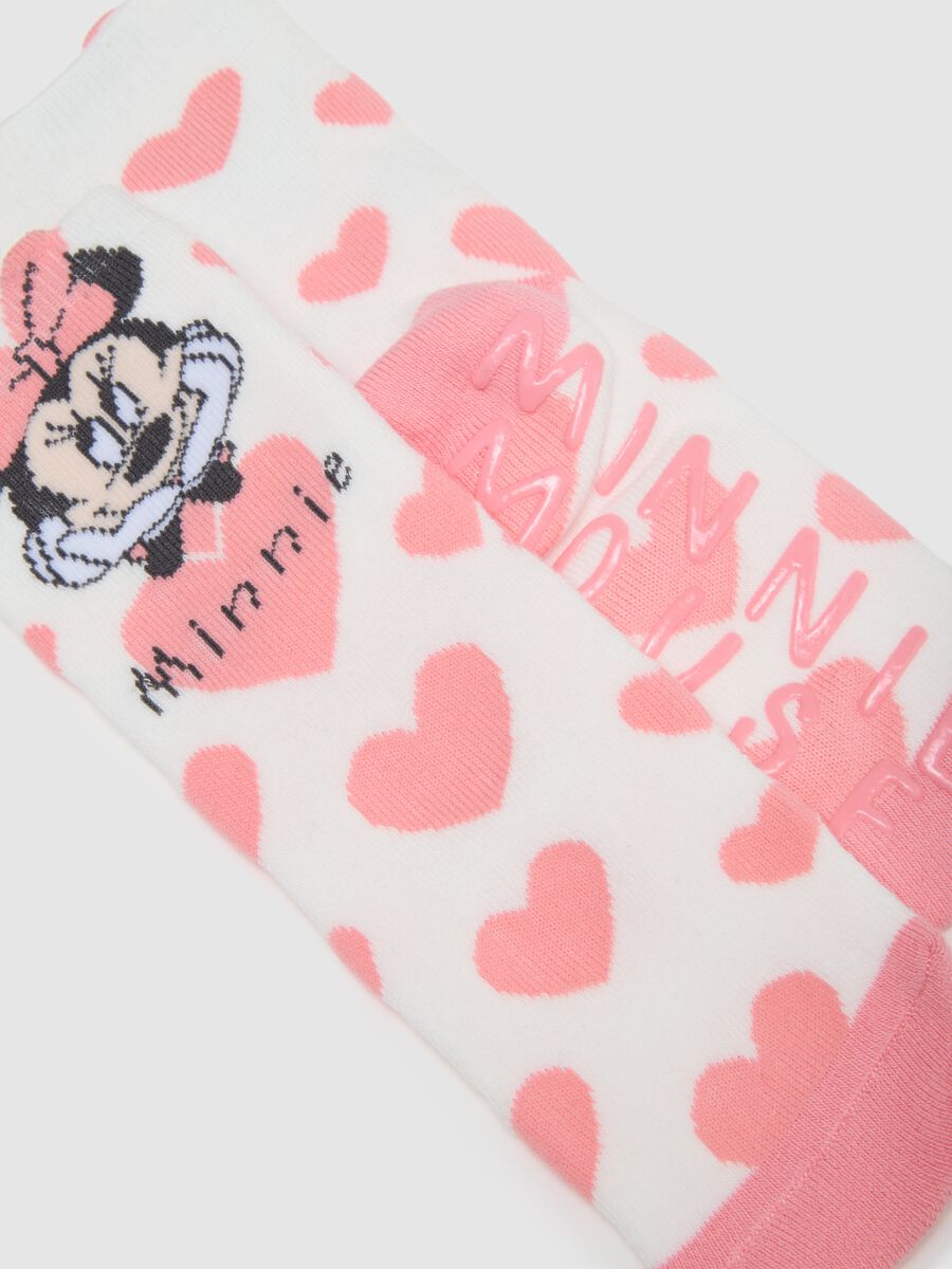 Calze da bambina in misto cotone elasticizzato con stampa Minnie_0
