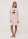 Pink organic cotton nightdress with crew neck_1