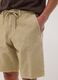 Beige chino Bermuda shorts in a linen and cotton blend_3
