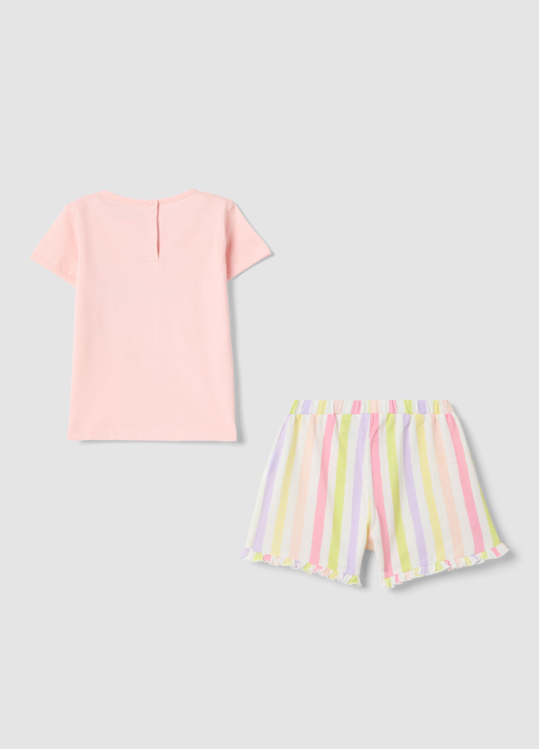 Multicolour organic cotton baby girls&rsquo; pyjamas, regular fit