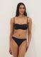 Black bandeau bikini top in stretch fabric with padding_1
