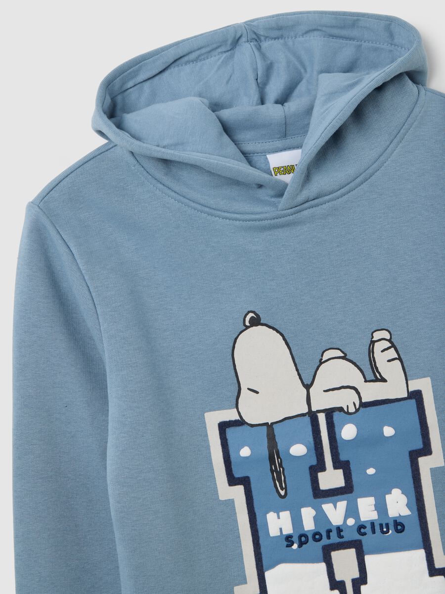 Regular Fit Blue Cotton Blend Kids' Sweatshirt with Snoopy Print_2