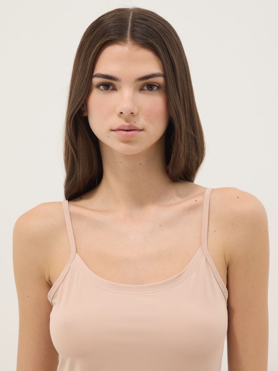 Canottiera beige regular fit_1