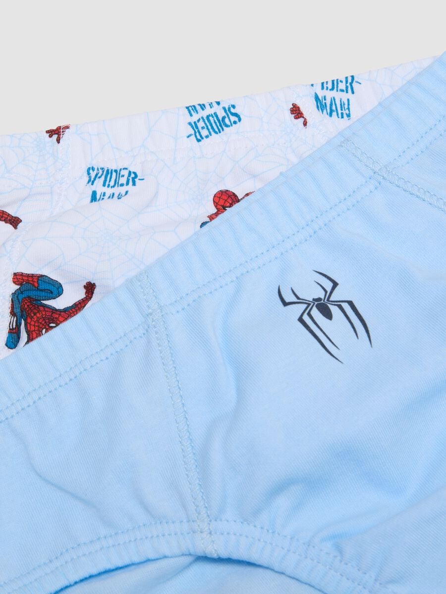 Five-pack of multicolour Spider-Man print briefs in pure organic cotton_2