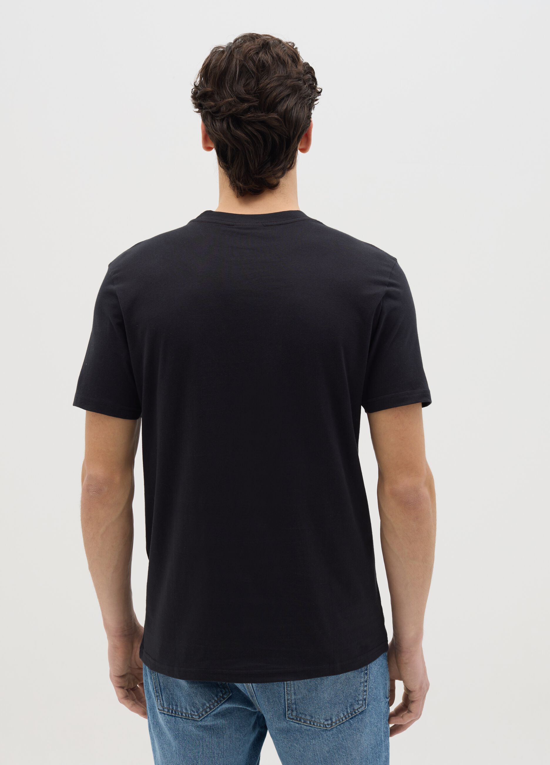 T-shirt nera a maniche corte Canada's Trail