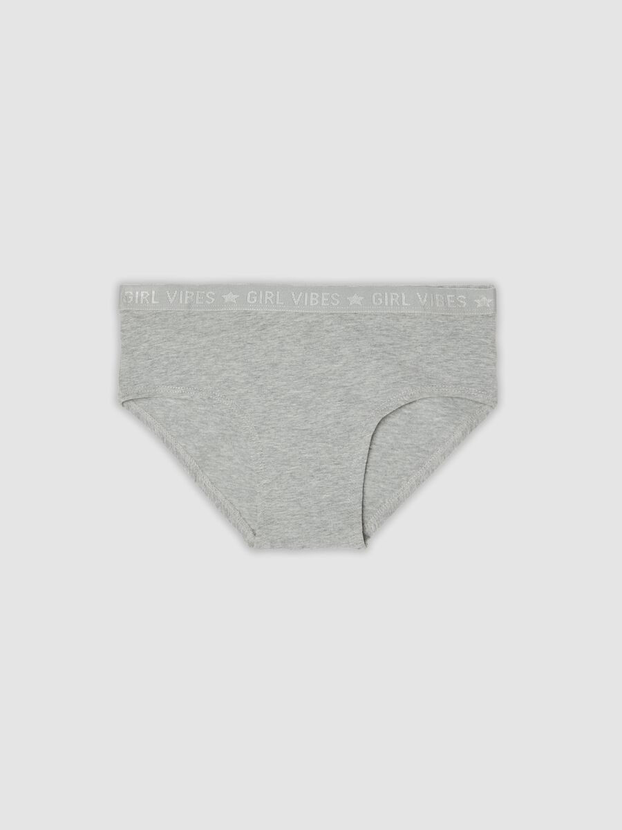 Grey stretch organic cotton culotte briefs_0