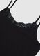 Slim fit black stretchy viscose camisole with lace_5