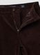 Pantaloni marroni in cotone elasticizzato a coste regular fit_1