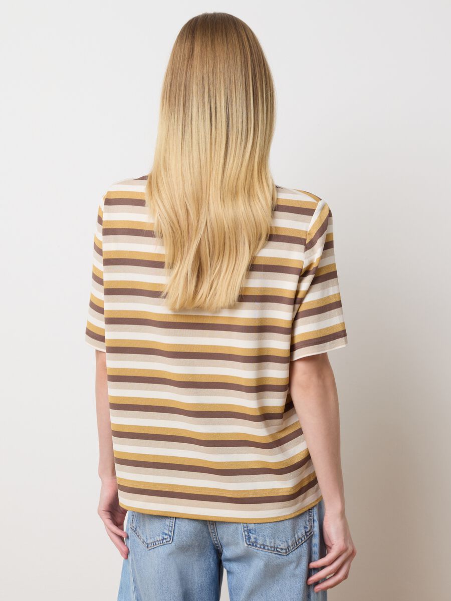 T-shirt with multicoloured stripes and lurex_3