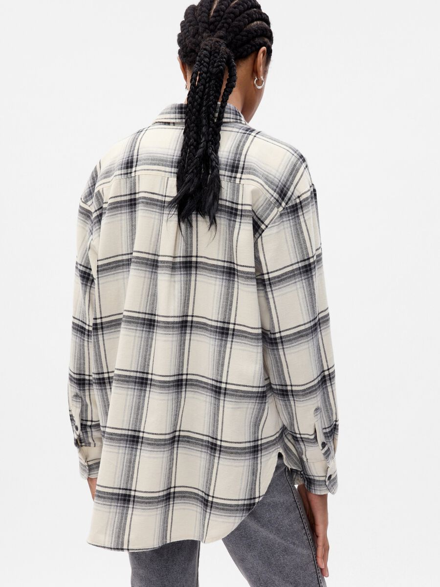 Camicia oversize in flanella fantasia check_1