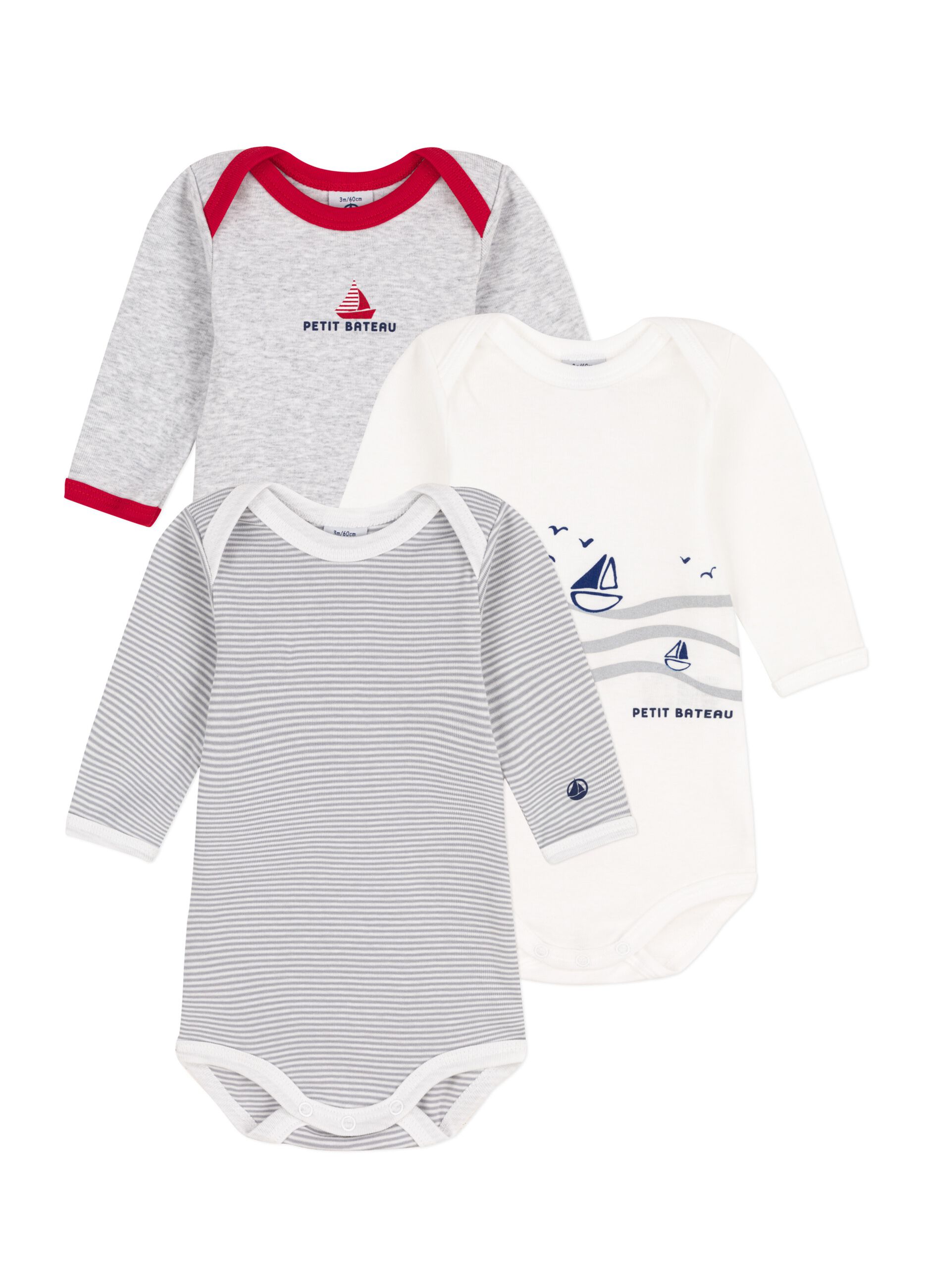 Tripack body fantasia in cotone bio