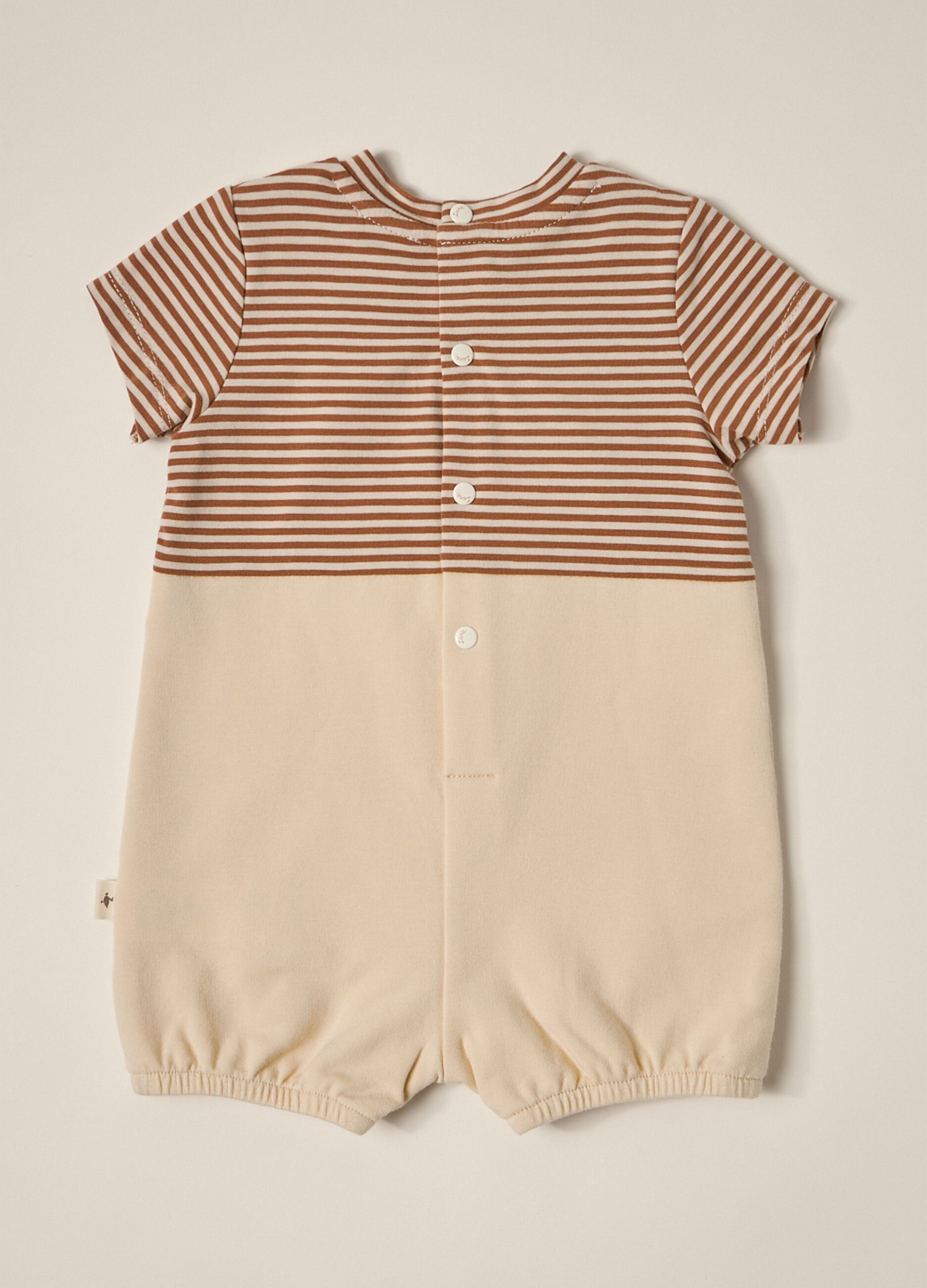 IANA newborn girl onesie in stretch cotton