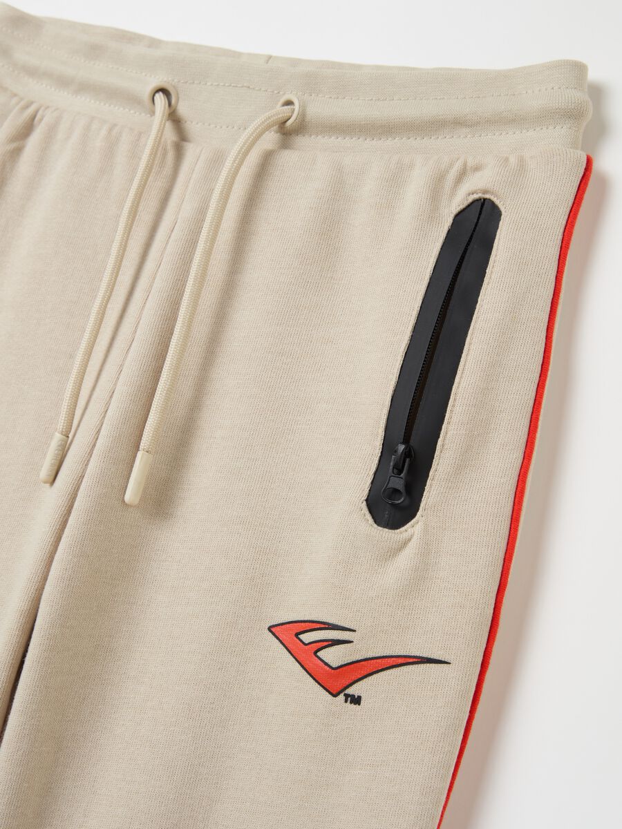 Joggers with drawstring and logo print_2