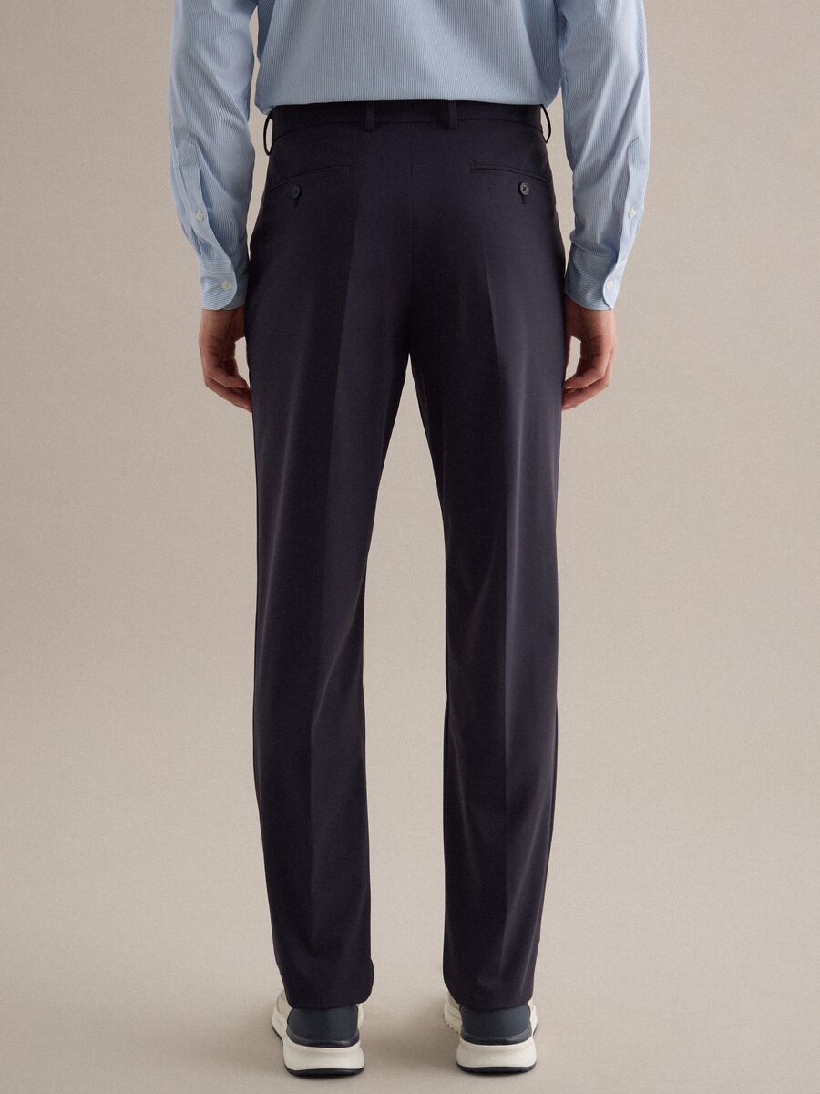 Pantaloni formali blu regular fit_2