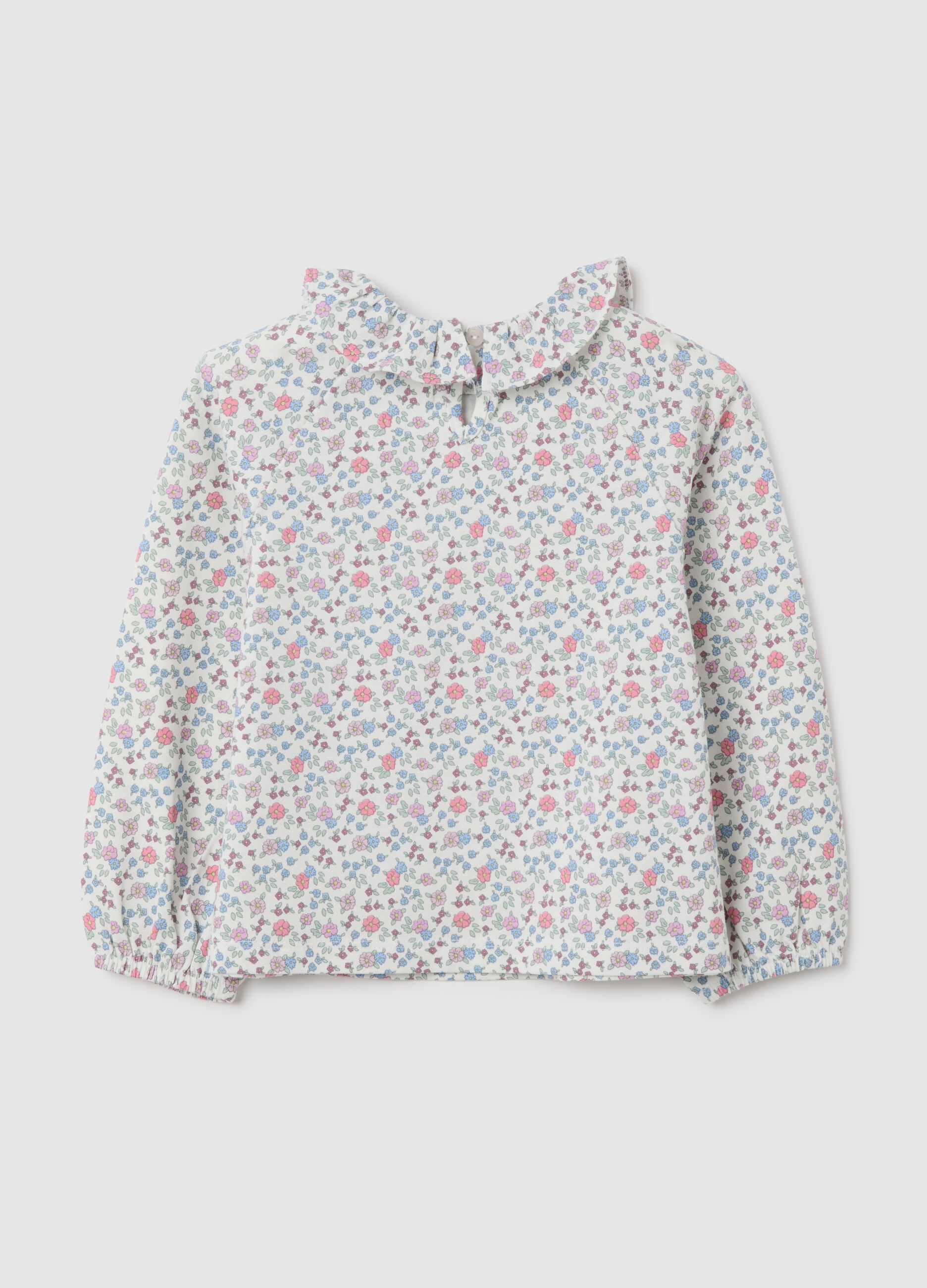 Girl's Regular Fit Multicolour Cotton Blouse