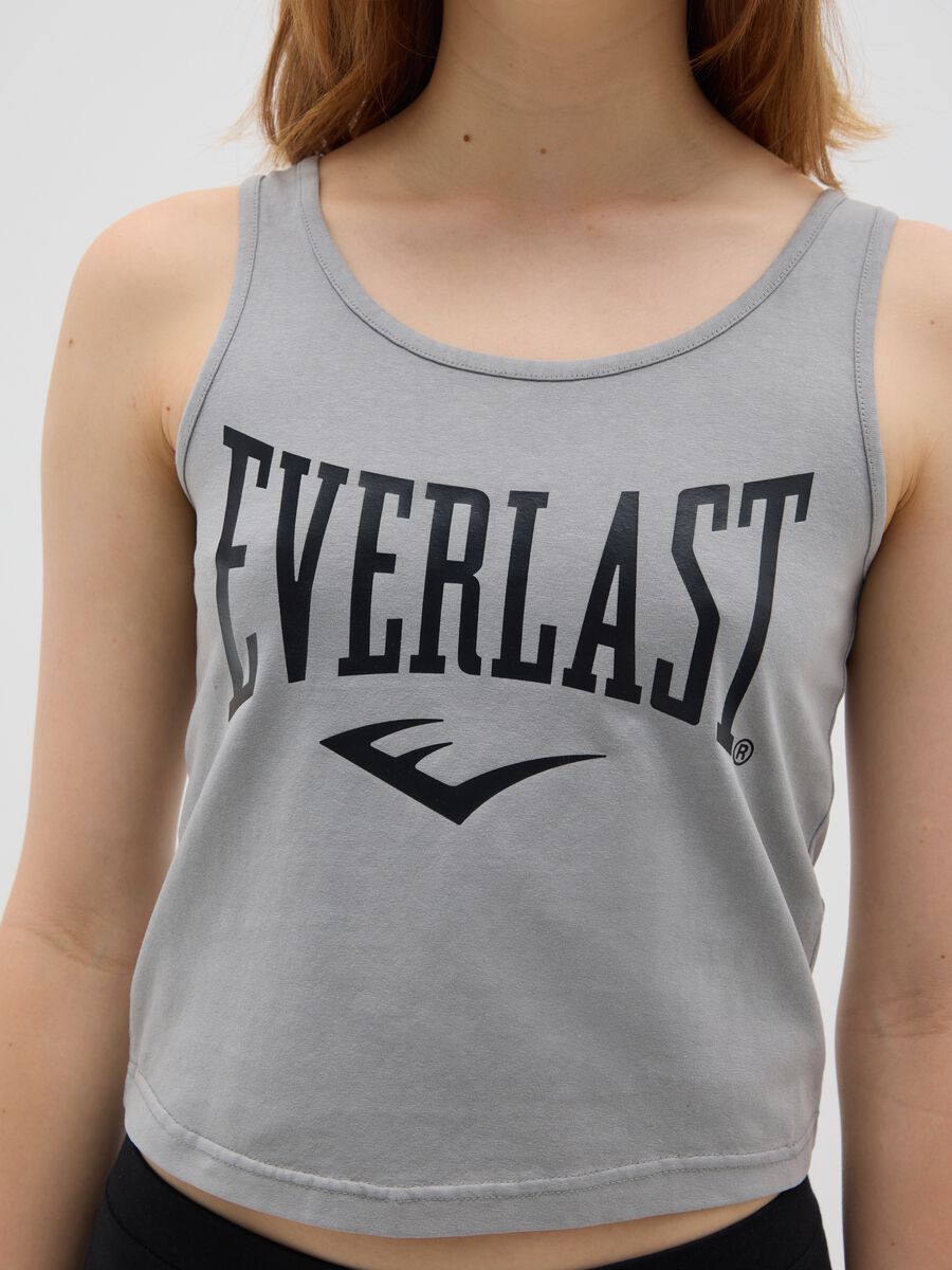 Grey Everlast Stretch Cotton Sports Tank_3