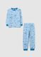 Blue fleece pyjamas with dinosaurs_0