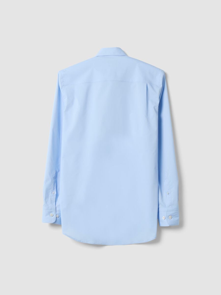 Blue lyocell-blend regular-fit shirt_2