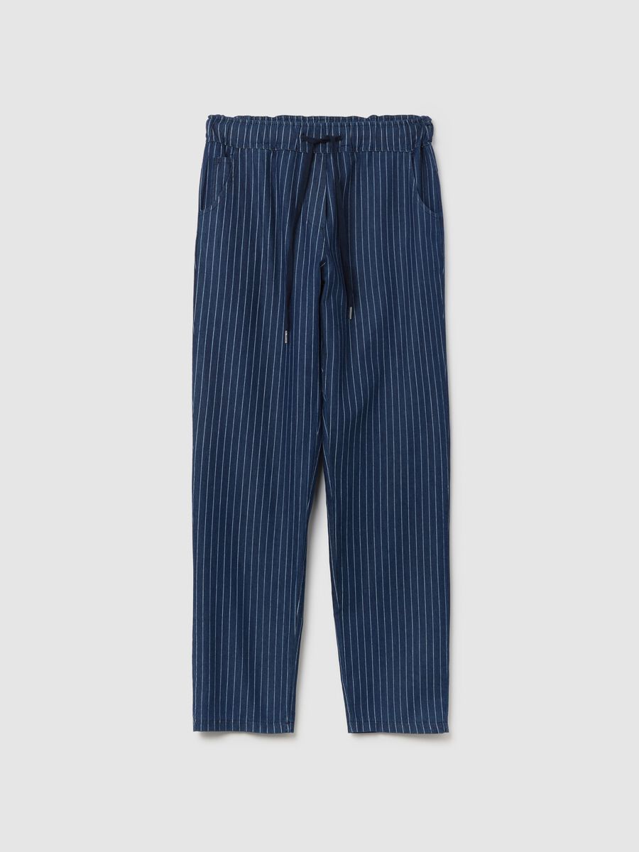 Women's blue pure cotton jumper with regular fit_4