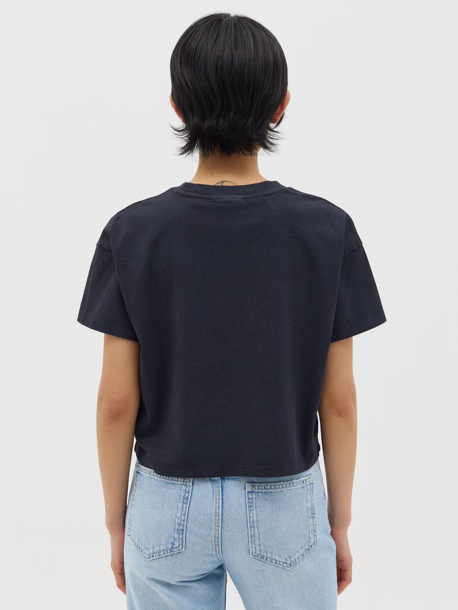 Black T-shirt in cotton with Super Mario™ Princess Peach print_3