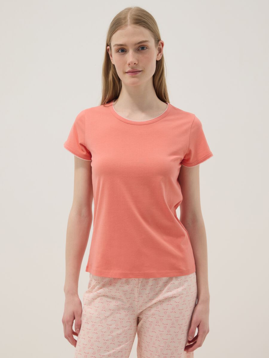 Pigiama in puro cotone rosa regular fit_1