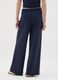 Blue pure cotton regular fit trousers_2