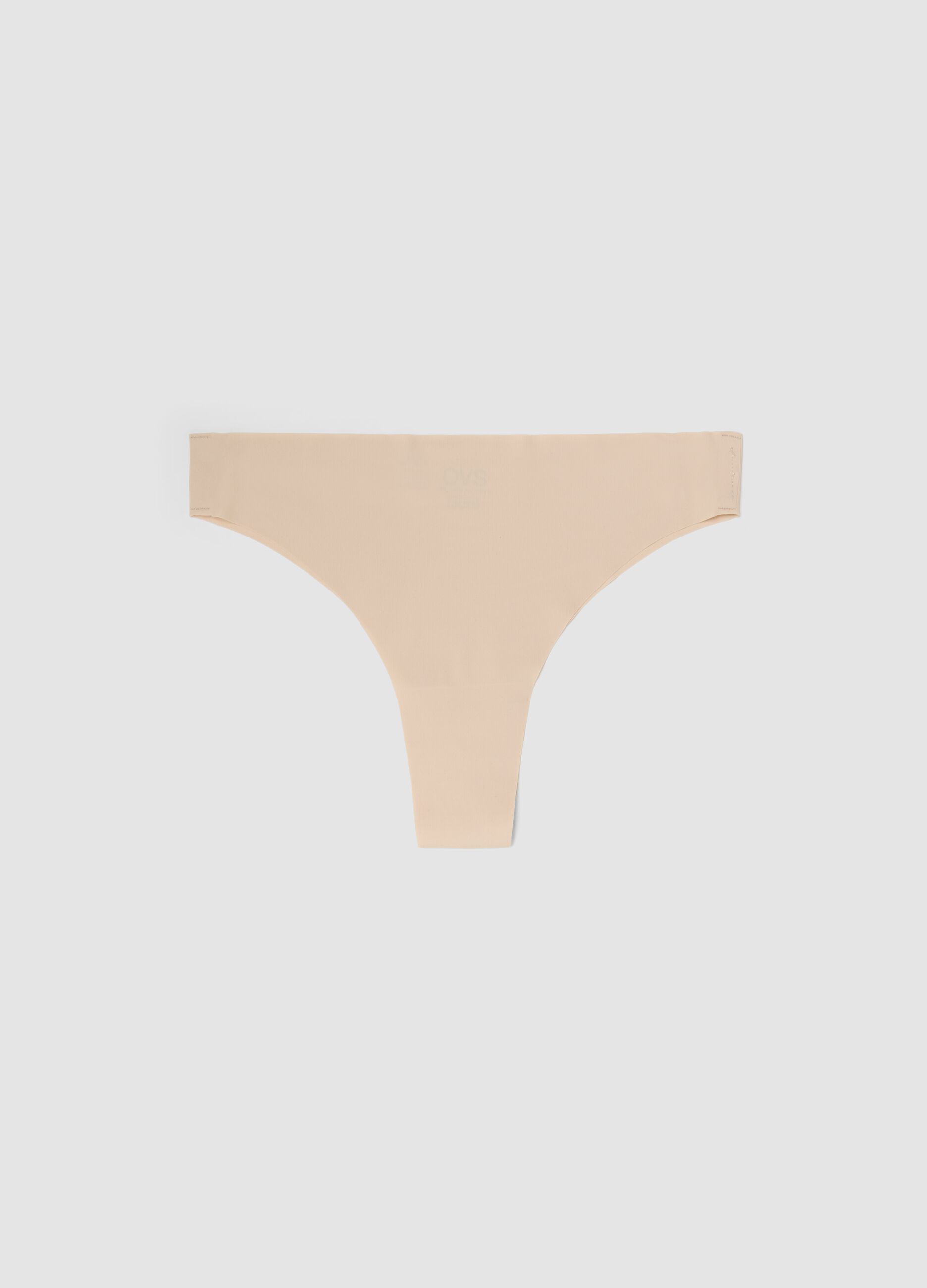 Beige Brazilian Briefs Regular Fit
