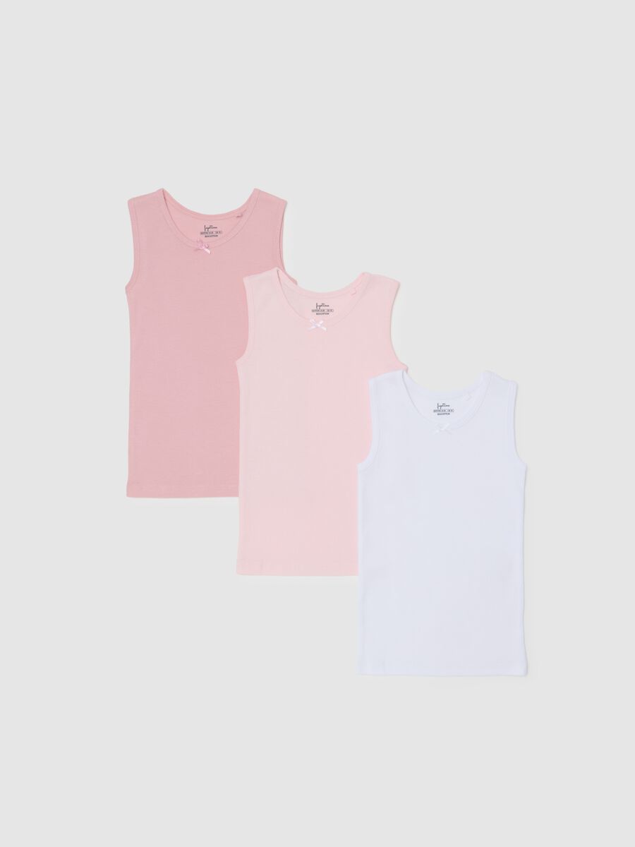 Girls' cotton vests set in multicolor regular fit_0