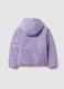 Purple reversible ultralight hooded jacket with zip for girls_6