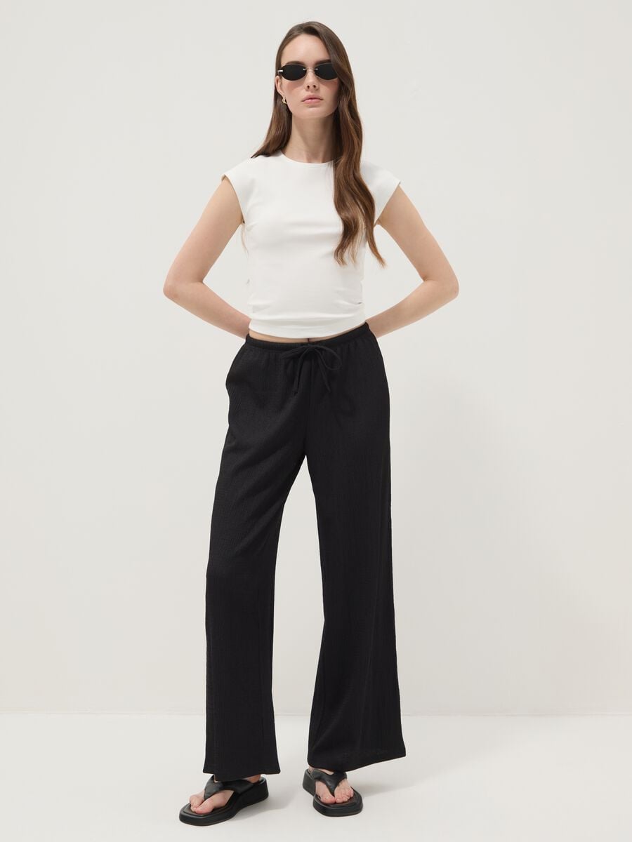 White fitted cotton stretch vest_2