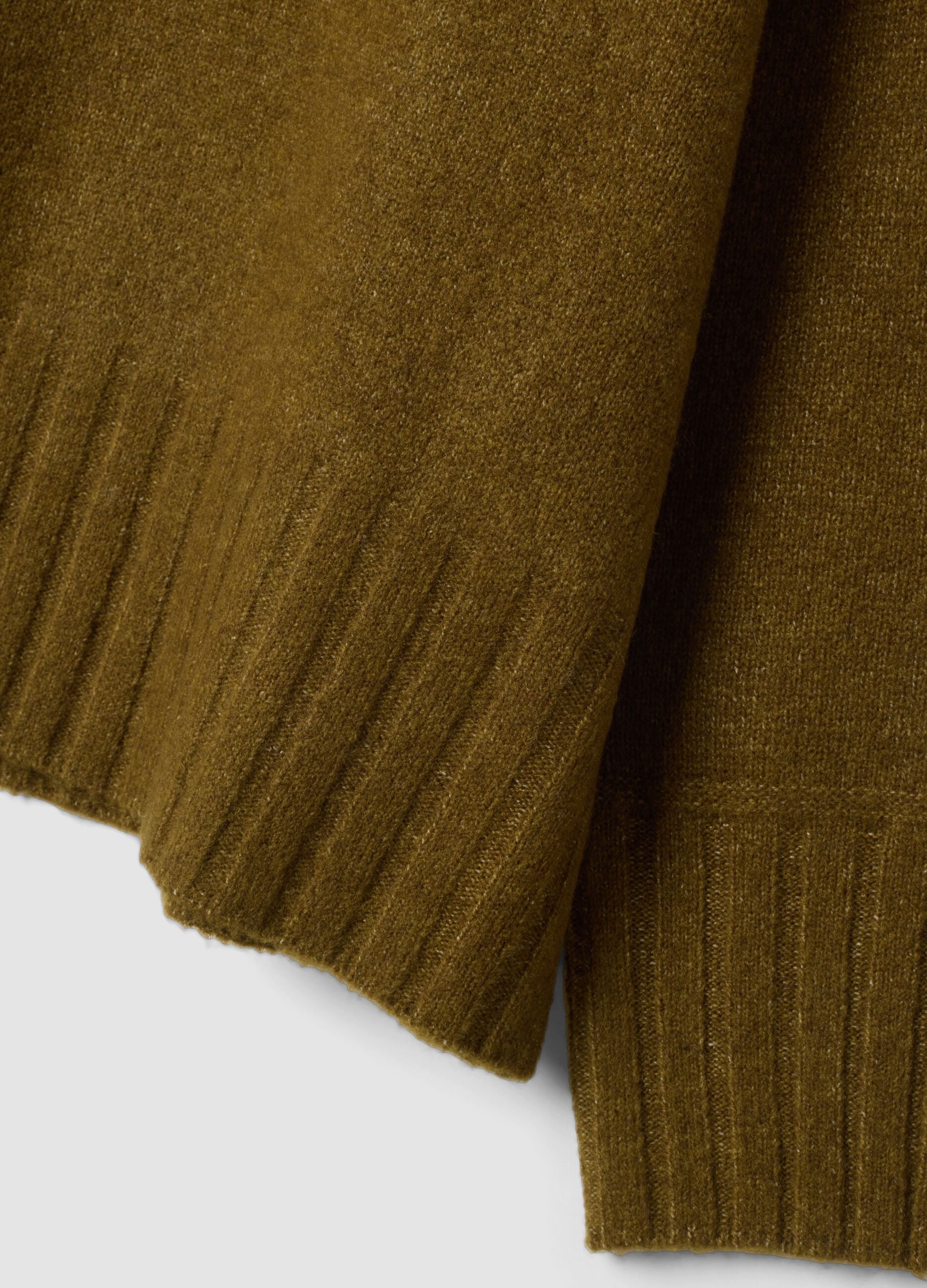 Green stretch-fabric oversized top