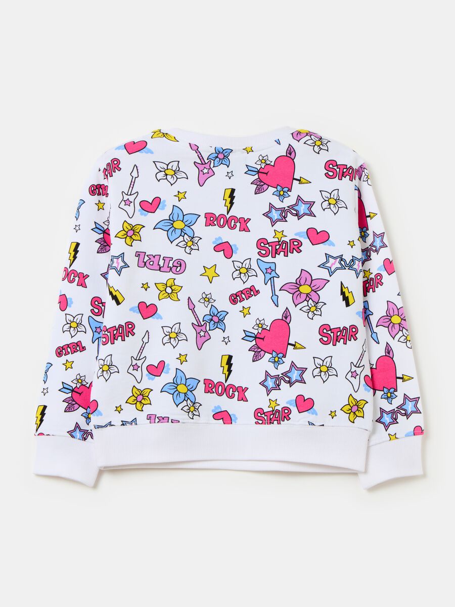 French terry sweatshirt with print_1