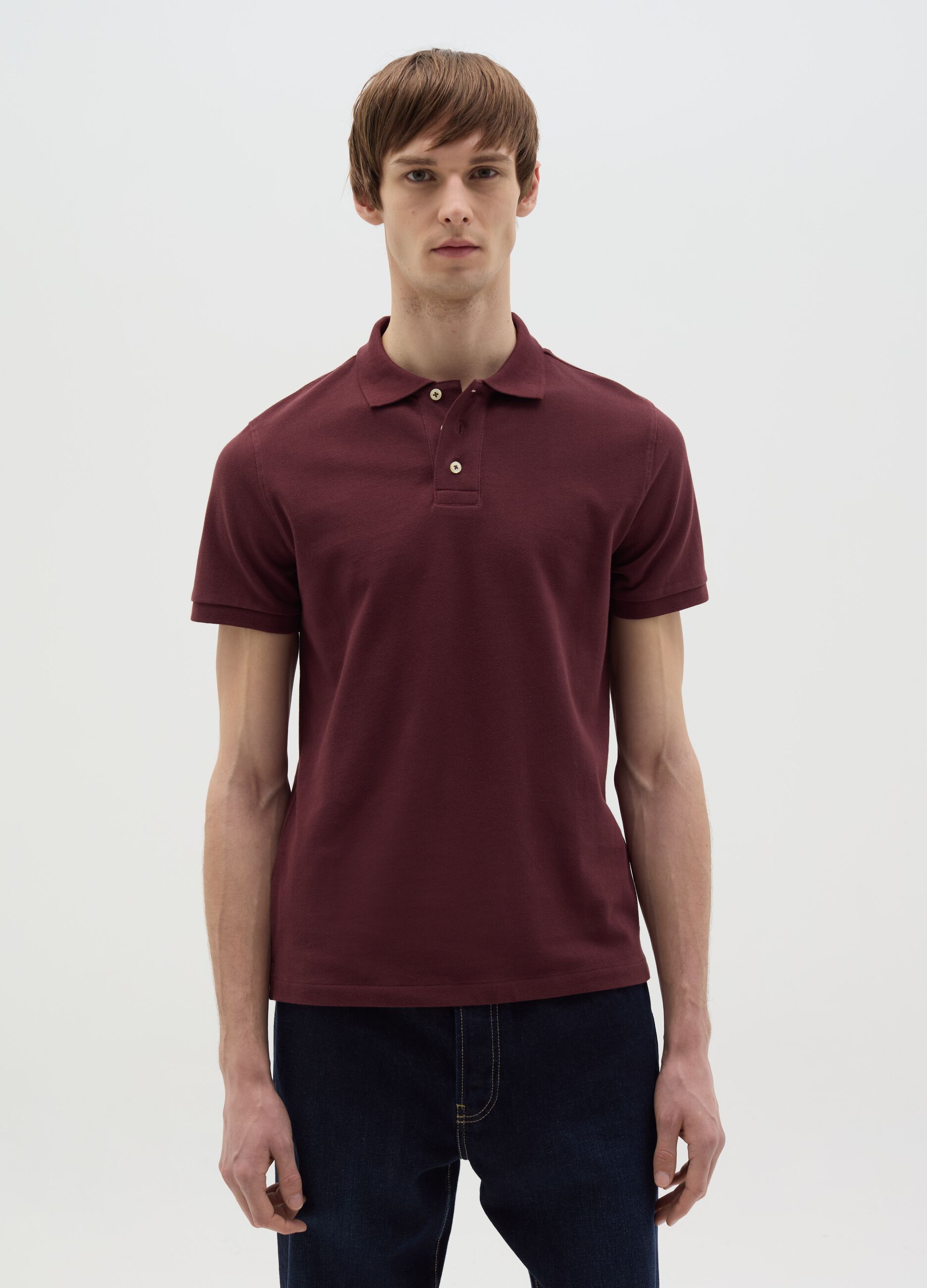 Polo shirt in organic cotton piquet
