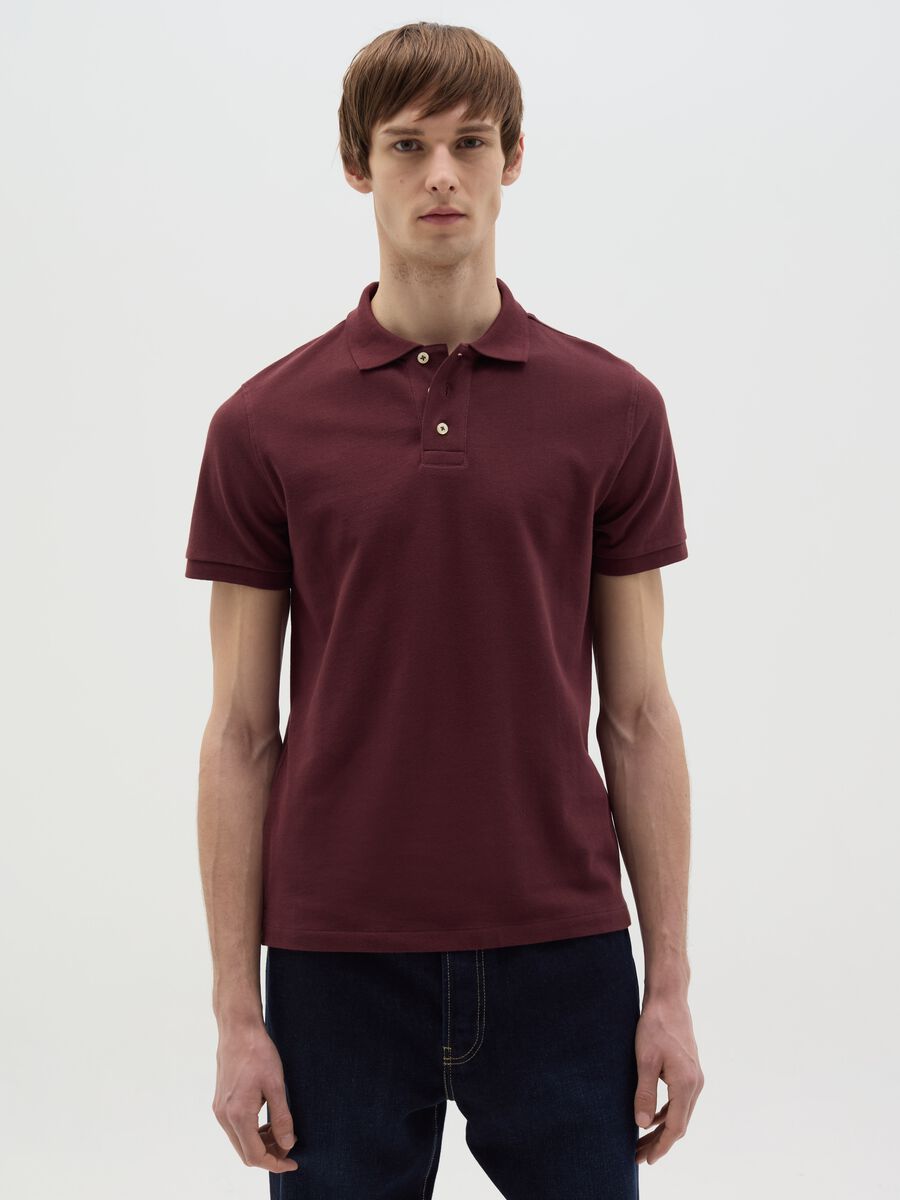 Polo shirt in organic cotton piquet_0